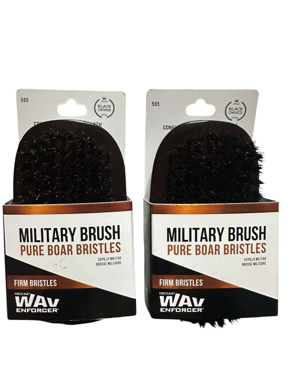 Firstline Wav Enforcer Military Brush Pure Boar Bristles Firm Bristles 585